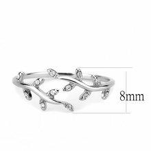 DA266 - Stainless Steel Ring High polished (no plating) Women AAA Grade CZ Clear