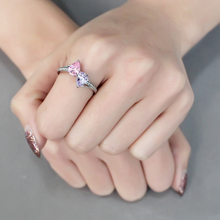 DA270 - Stainless Steel Ring High polished (no plating) Women AAA Grade CZ Multi Color