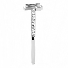 DA311 - Stainless Steel Ring No Plating Women Epoxy Jet