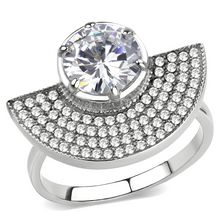 DA336 - Stainless Steel Ring No Plating Women AAA Grade CZ Clear