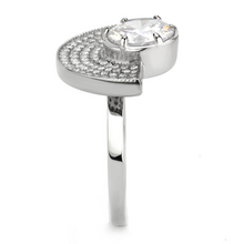 DA336 - Stainless Steel Ring No Plating Women AAA Grade CZ Clear