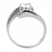 DA355 - Stainless Steel Ring High polished (no plating) Women AAA Grade CZ Clear