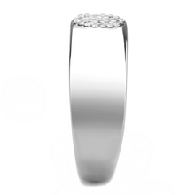 DA367 - Stainless Steel Ring High polished (no plating) Men AAA Grade CZ Clear