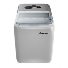 44 lbs Portable Countertop Ice Maker Machine with Scoop-Silver