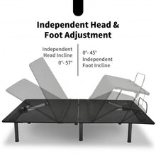 Queen Size Adjustable Bed Base Frame with Wireless Remote Control