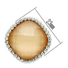 GL345 - IP Gold(Ion Plating) Brass Earrings with Synthetic Synthetic Stone in Orange