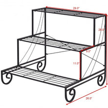 3 Tier Outdoor Metal Garden Planter Holder Shelf