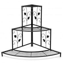 3 Tier Floral Corner Metal Plant Pot Rack