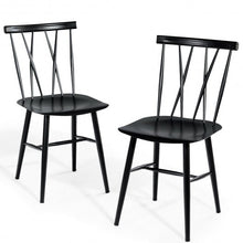 Set of 2 Modern Dining Chairs with Backrest