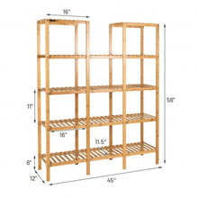 Multifunctional Bamboo Shelf Flower Plant Display Stand