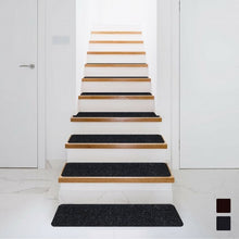 15 Pieces 30 x 8 Inch Slip Resistant Soft Stair Treads Carpet-Brown