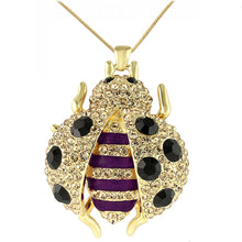 LO1196 - Brass Pendant Gold Women Top Grade Crystal Jet