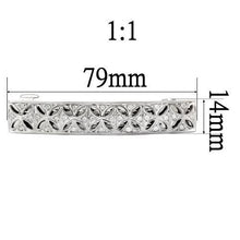 LO1428 - White Metal Tiaras & Hair Clip Rhodium Women Top Grade Crystal Clear