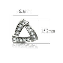 LO1975 - White Metal Earrings Rhodium Women Top Grade Crystal Clear