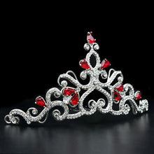 LO2109 - Brass Tiaras & Hair Clip Imitation Rhodium Women Top Grade Crystal Ruby
