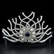 LO2111 - Brass Tiaras & Hair Clip Imitation Rhodium Women Top Grade Crystal Montana
