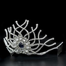 LO2111 - Brass Tiaras & Hair Clip Imitation Rhodium Women Top Grade Crystal Montana