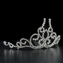 LO2112 - Brass Tiaras & Hair Clip Imitation Rhodium Women Top Grade Crystal Clear