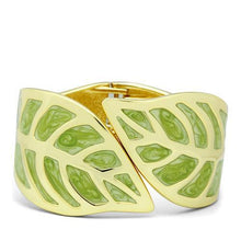 LO2121 - White Metal Bangle Flash Gold Women Epoxy No Stone