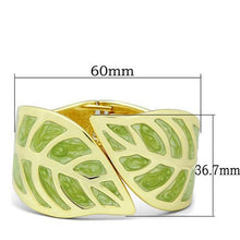 LO2121 - White Metal Bangle Flash Gold Women Epoxy No Stone