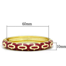 LO2130 - White Metal Bangle Flash Gold Women Epoxy No Stone