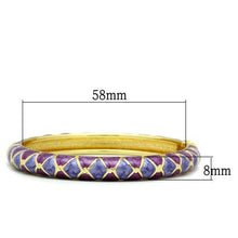 LO2137 - White Metal Bangle Flash Gold Women Epoxy No Stone