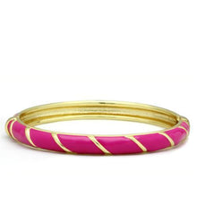 LO2139 - White Metal Bangle Flash Gold Women Epoxy No Stone