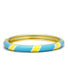 LO2143 - White Metal Bangle Flash Gold Women Epoxy No Stone