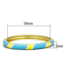 LO2143 - White Metal Bangle Flash Gold Women Epoxy No Stone