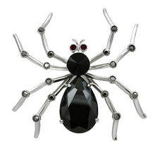 LO2397 - White Metal Brooches Imitation Rhodium Women AAA Grade CZ Jet