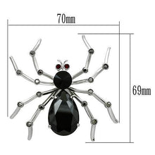 LO2397 - White Metal Brooches Imitation Rhodium Women AAA Grade CZ Jet