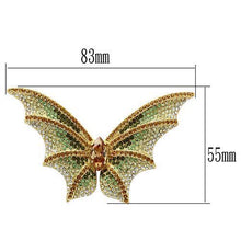 LO2400 - White Metal Brooches Gold Women Top Grade Crystal Multi Color