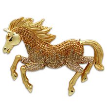 LO2404 - White Metal Brooches Matte Gold & Gold Women Top Grade Crystal Multi Color