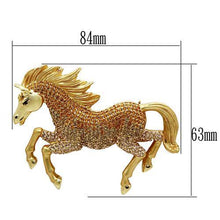 LO2404 - White Metal Brooches Matte Gold & Gold Women Top Grade Crystal Multi Color