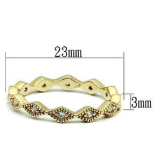 LO2477 - Brass Ring Gold Women AAA Grade CZ Clear