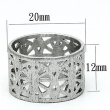 LO2536 - Brass Ring Rhodium Women No Stone No Stone