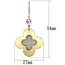 LO2668 - Iron Earrings Matte Gold & Gold Women Top Grade Crystal Clear