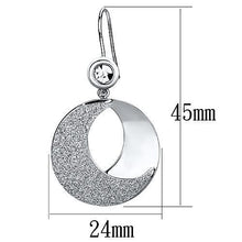 LO2669 - Iron Earrings Rhodium Women Top Grade Crystal Clear