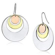 LO2671 - Iron Earrings Rhodium + Gold + Rose Gold Women No Stone No Stone