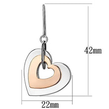 LO2675 - Iron Earrings Rose Gold + Rhodium Women No Stone No Stone