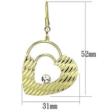 LO2679 - Iron Earrings Gold Women Top Grade Crystal Clear