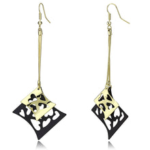 LO2704 - Iron Earrings Gold+Ruthenium Women No Stone No Stone