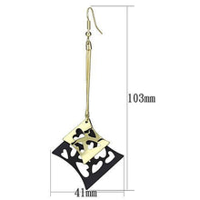 LO2704 - Iron Earrings Gold+Ruthenium Women No Stone No Stone