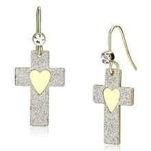 LO2735 - Iron Earrings Gold Women Top Grade Crystal Clear