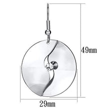 LO2745 - Iron Earrings Rhodium Women Top Grade Crystal Clear