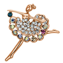 LO2781 - White Metal Brooches Imitation Rhodium Women Top Grade Crystal Multi Color