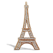 LO2785 - White Metal Brooches Flash Rose Gold Women Top Grade Crystal Clear