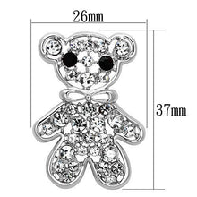 LO2791 - White Metal Brooches Imitation Rhodium Women Top Grade Crystal Clear