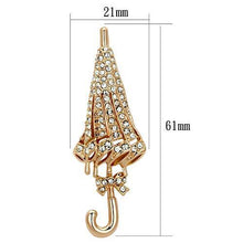 LO2796 - White Metal Brooches Flash Rose Gold Women Top Grade Crystal Clear