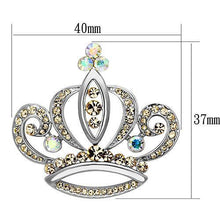 LO2870 - White Metal Brooches Imitation Rhodium Women Top Grade Crystal Multi Color